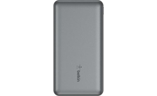 Belkin BoostCharge, USB C Power Bank 10000 mAh w/ 2xUSB-A Ports, 15W, iPhone 17, Air, Pro, Samsung Galaxy S25, iPad, Nintendo Switch 2, Google Pixel 10, etc. - Gray